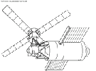 coloriage espace satellite