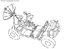 coloriage espace voiture lunaire