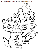 coloriage fetes noel animaux