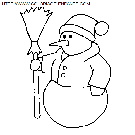 coloriage fetes noel bonhomme neige