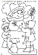 coloriage fetes noel bonhomme neige