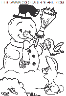 coloriage fetes noel bonhomme neige