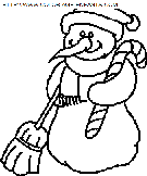 coloriage fetes noel bonhomme neige