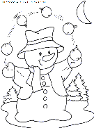 coloriage fetes noel bonhomme neige