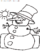 coloriage fetes noel bonhomme neige