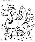 coloriage fetes noel bonhomme neige