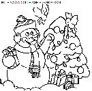 coloriage fetes noel bonhomme neige