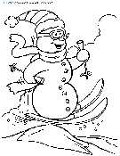 coloriage fetes noel bonhomme neige