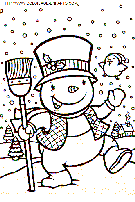 coloriage fetes noel bonhomme neige