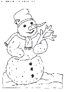 coloriage fetes noel bonhomme neige