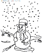 coloriage fetes noel bonhomme neige