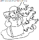 coloriage noel bonhomme neige