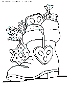 coloriage fetes noel bottes