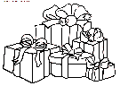 coloriage noel cadeaux