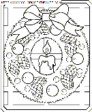 coloriage fetes noel couronnes