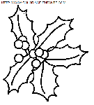 coloriage fetes noel houx