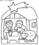 coloriage fetes noel nativite