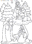 coloriage fetes noel nativite