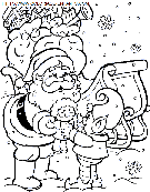 coloriage fetes noel pere noel cadeaux