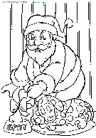 coloriage fetes noel pere noel cadeaux