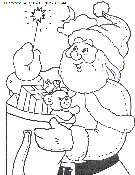 coloriage fetes noel pere noel cadeaux