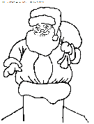 coloriage fetes noel pere noel cheminee