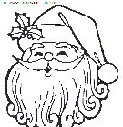 coloriage fetes noel pere noel portrait