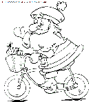 coloriage fetes noel pere noel rigolo