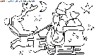 coloriage fetes noel pere noel traineau