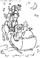 coloriage fetes noel pere noel traineau