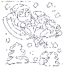 coloriage fetes noel pere noel traineau