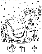 coloriage fetes noel pere noel traineau