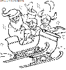 coloriage fetes noel pere noel traineau