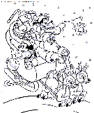 coloriage fetes noel pere noel traineau