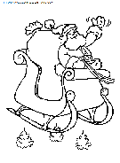 coloriage fetes noel pere noel traineau