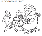 coloriage fetes noel pere noel traineau