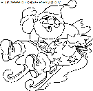 coloriage fetes noel pere noel traineau