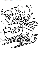 coloriage fetes noel pere noel traineau