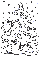 coloriage fetes noel sapins noel