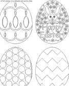 coloriage paques oeufs