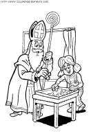 coloriage saint nicolas