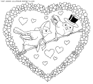 coloriage saint valentin amoureux