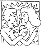 coloriage saint valentin amoureux