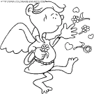 coloriage saint valentin cupidon