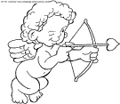 coloriage saint valentin cupidon