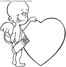 coloriage saint valentin cupidon