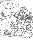 coloriage franklin pret a apprendre a faire du velo