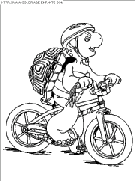 coloriage franklin sait faire du velo