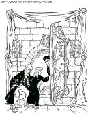 coloriage harry potter les amis entrant dans la chambre des secrets