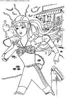 coloriage heros barbie